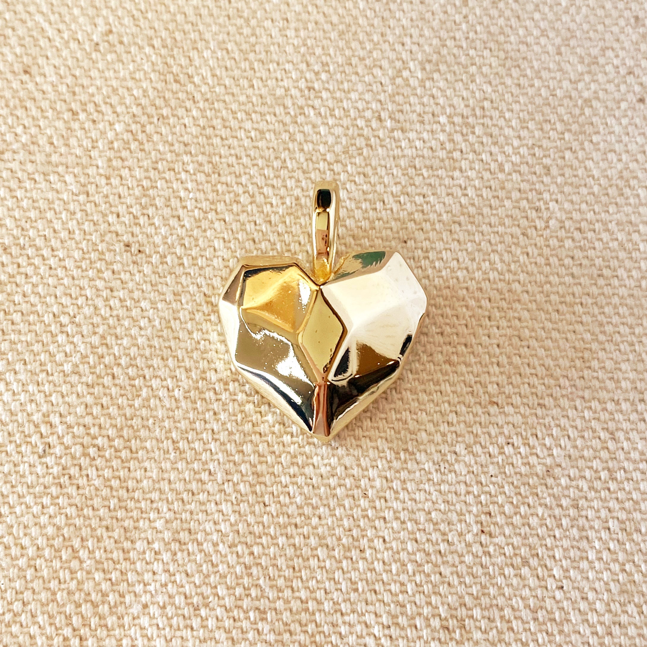 Mondsee 18k Gold Filled Faceted Heart Pendant | 18k Gold Filled Jewelry