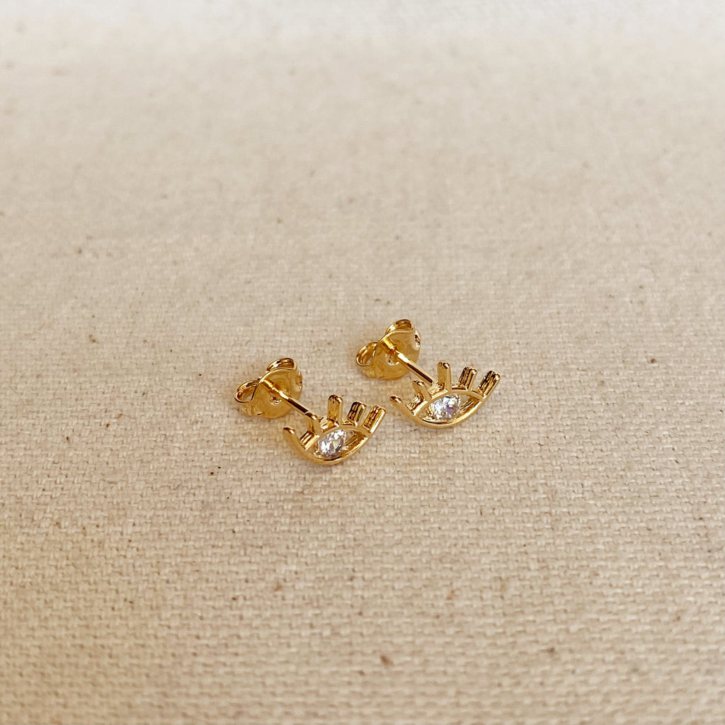 Mondsee 18k Gold Filled Eye Stud Earring | 18k Gold Filled Jewelry