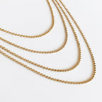 Mondsee 18k Gold Filled 2mm Dot Chain Necklace | 18k Gold Filled Jewelry