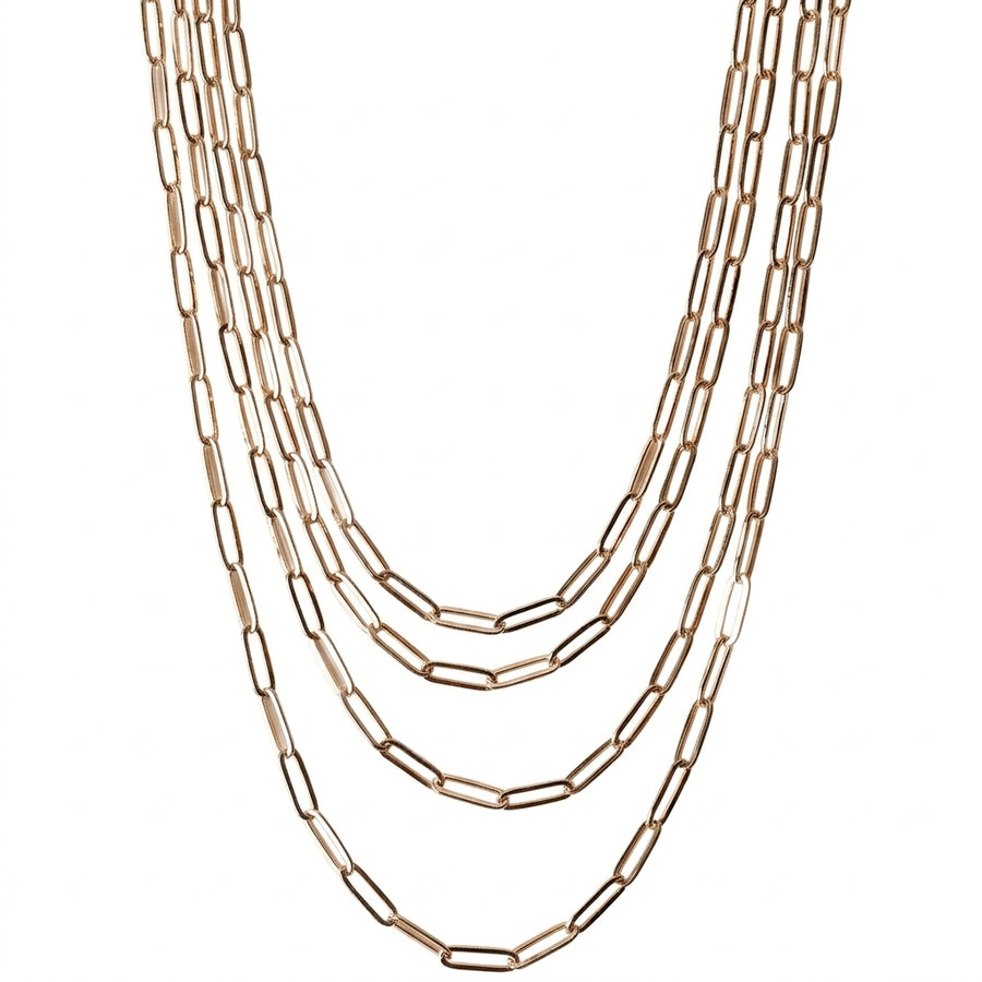 18k Gold Filled Classic Paperclip Chain