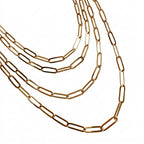 Mondsee 18k Gold Filled Classic Paperclip Chain | 18k Gold Filled Jewelry