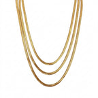 Mondsee 18k Gold Filled 4.0mm Herringbone Chain Necklace | 18k Gold Filled Jewelry