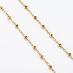 Mondsee 18k Gold Filled 1mm Spaced Beaded Chain | 18k Gold Filled Jewelry