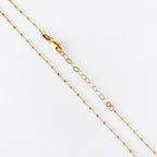 Mondsee 18k Gold Filled 1mm Spaced Beaded Chain | 18k Gold Filled Jewelry
