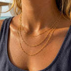 Mondsee 18k Gold Filled 1mm Spaced Beaded Chain | 18k Gold Filled Jewelry