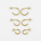 Mondsee 18k Gold Filled CZ C-Hoop Earrings | 18k Gold Filled Jewelry